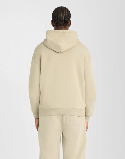 Lyle & Scott Mid layers heavyweight loopback pullover hoodie in w783 khaki smoke, 4 of 6