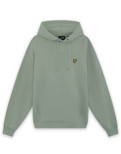 Lyle & Scott Mid layers heavyweight loopback pullover hoodie in y246 slate shadow grey - view 1