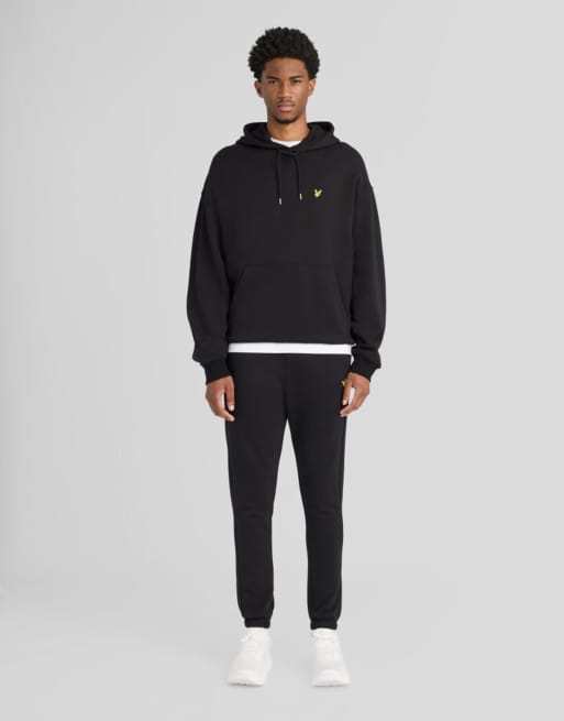 Lyle & Scott Mid Layers hoodie à enfiler épais en molleton bouclé, noir jais, 2 de 6
