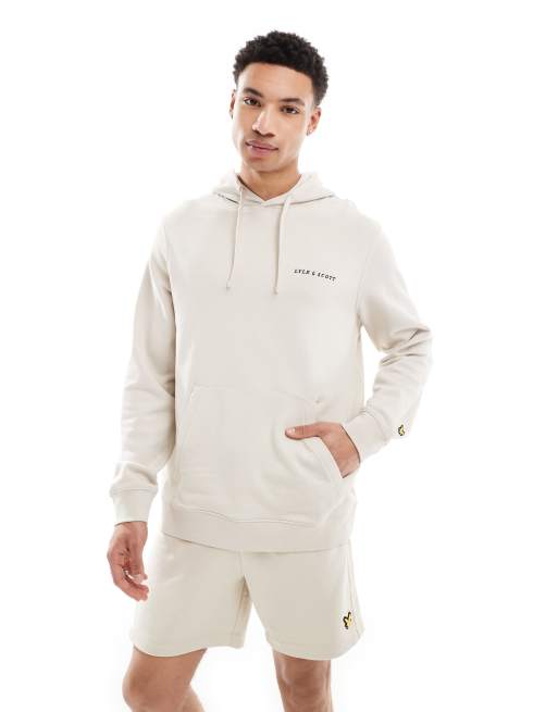 Lyle & Scott Mid layers loopback embroidered hoodie in x239 cove/ dark navy
