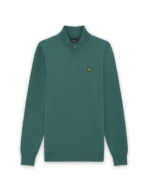 Lyle & Scott Mid layers loopback quarter zip sweat in w130 everglade - view 1