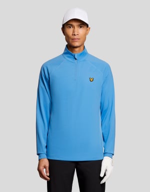 Lyle & Scott Mid layers mesh panelled golf course midlayer in u83 nitrogen