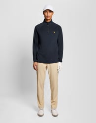Lyle & Scott Mid layers mesh panelled golf course midlayer in z271 dark navy