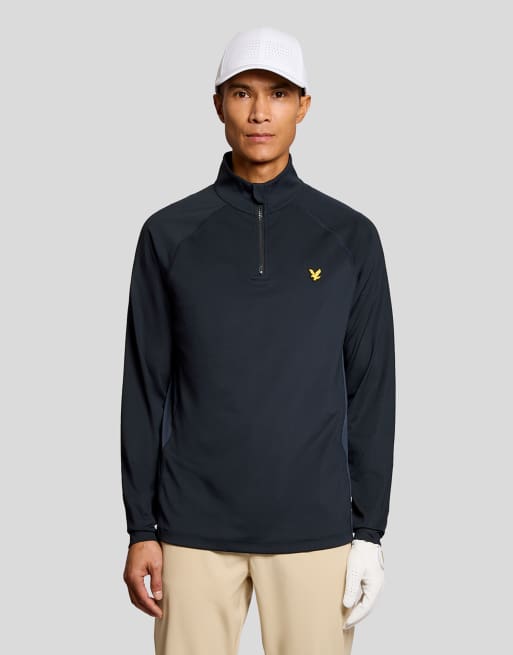 Lyle & Scott Mid layers mesh panelled golf course midlayer in z271 dark navy, 2 of 6