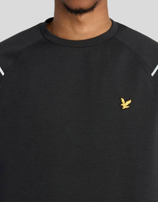 Lyle & Scott Mid layers neoprene crew neck in z865 jet black, 3 of 6