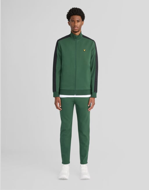 Lyle & Scott Mid layers padel taped track jacket in z305 canopy green, 2 of 6