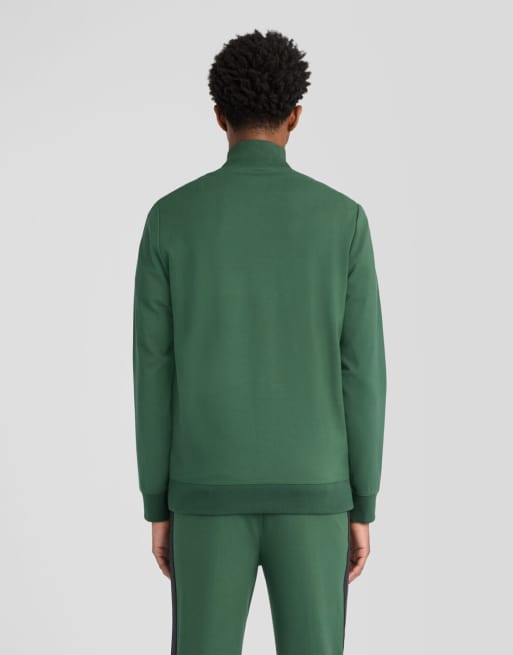 Lyle & Scott Mid layers padel taped track jacket in z305 canopy green, 4 of 6