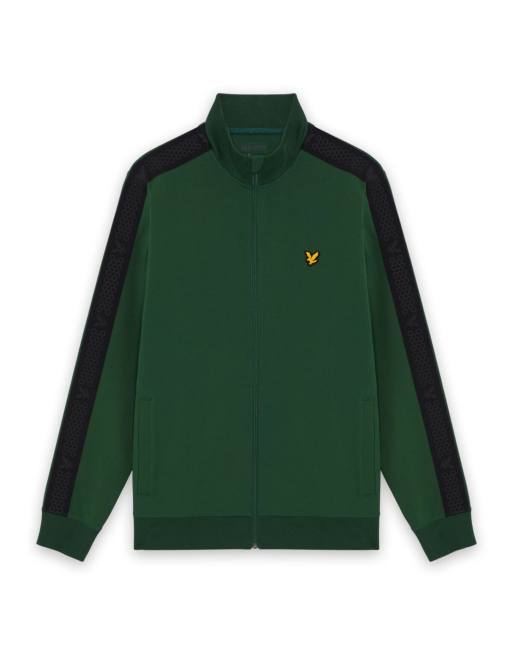 Lyle & Scott Mid layers padel taped track jacket in z305 canopy green, 5 of 6