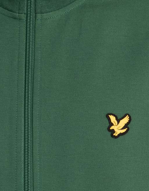 Lyle & Scott Mid layers padel taped track jacket in z305 canopy green, 6 of 6