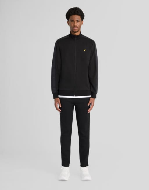Lyle & Scott - Mid layers - Padel - Trainingsjack met bies in zwart, 2 van 6