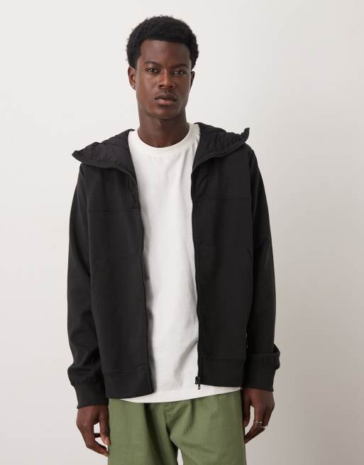 Lyle & Scott Mid layers panelled hybrid jacket in x002 black ice