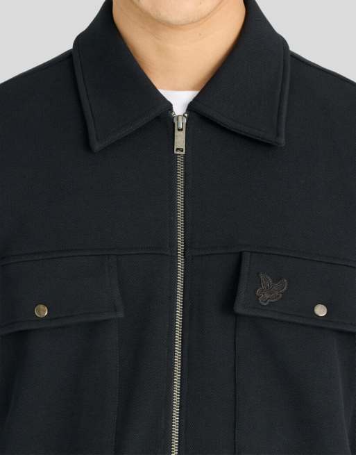 Lyle & Scott - Mid Layers - Piqué overshirt met interlock-naden in 'lacquer', 3 van 6
