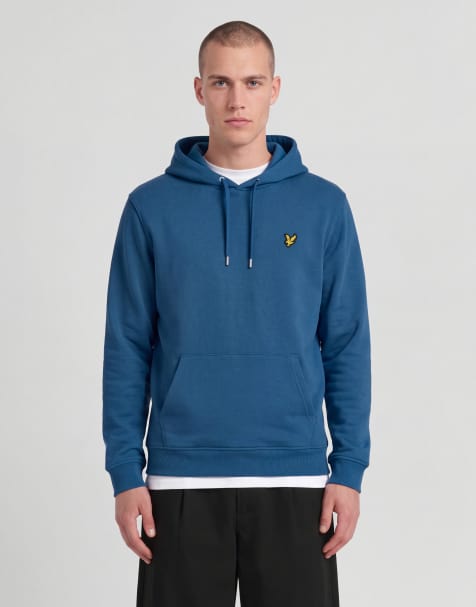 Lyle & Scott Mid layers pullover hoodie in w475 yale blue - view 1