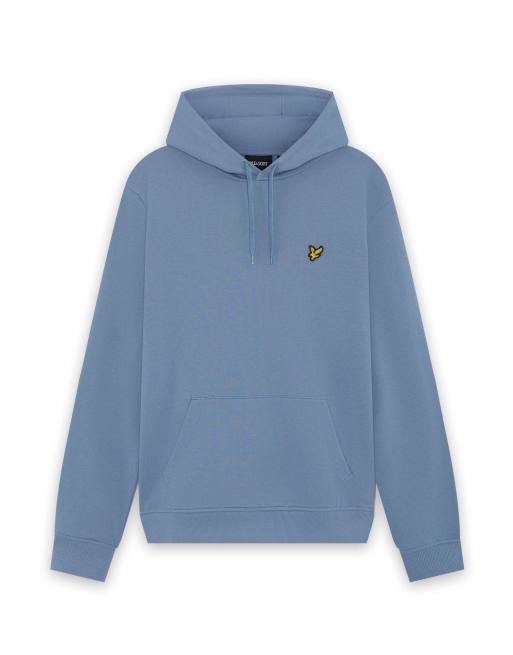 Lyle & Scott Mid layers pullover hoodie in x542 power blue, 7 of 7