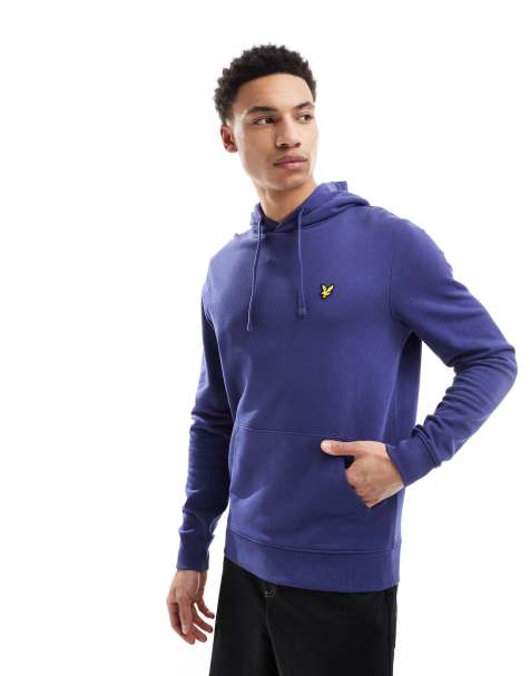 Lyle & Scott Mid layers pullover hoodie in x568 deep indigo - view 1