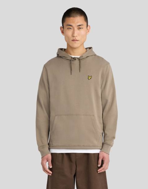 Lyle & Scott Mid layers pullover hoodie in x569 khaki ash - view 1