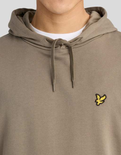 Lyle & Scott Mid layers pullover hoodie in x569 khaki ash, 3 of 6