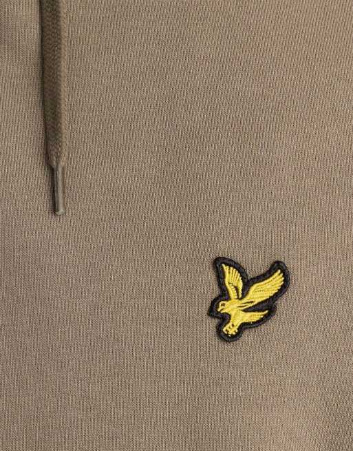 Lyle & Scott Mid layers pullover hoodie in x569 khaki ash, 2 of 7
