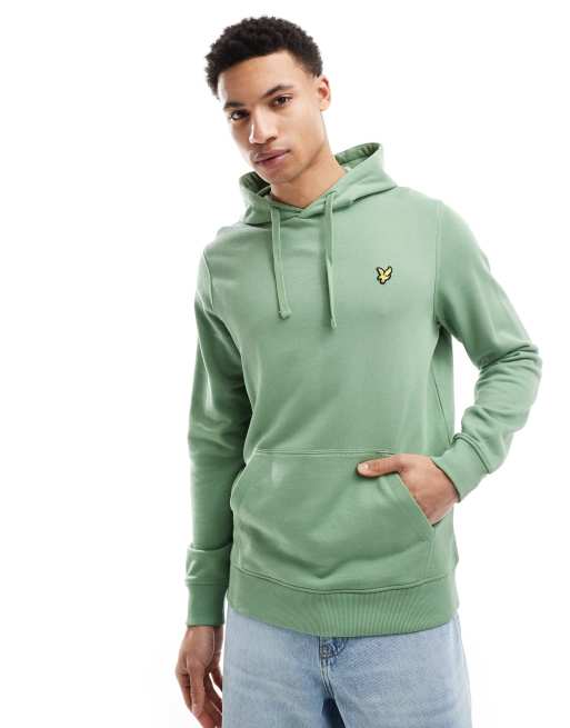 Lyle & Scott Mid layers pullover hoodie in x576 smoke green