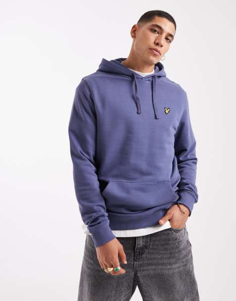 Lyle & Scott Mid layers pullover hoodie in x789 cool indigo - view 1