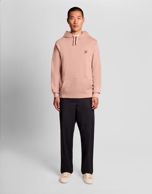 Lyle & Scott Mid layers pullover hoodie in y120 pink grapefruit, 3 of 5