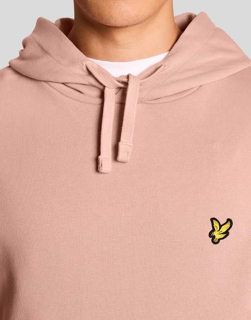 Lyle & Scott Mid layers pullover hoodie in y120 pink grapefruit, 4 of 5