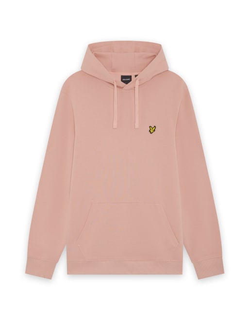 Lyle & Scott Mid layers pullover hoodie in y120 pink grapefruit, 5 of 5