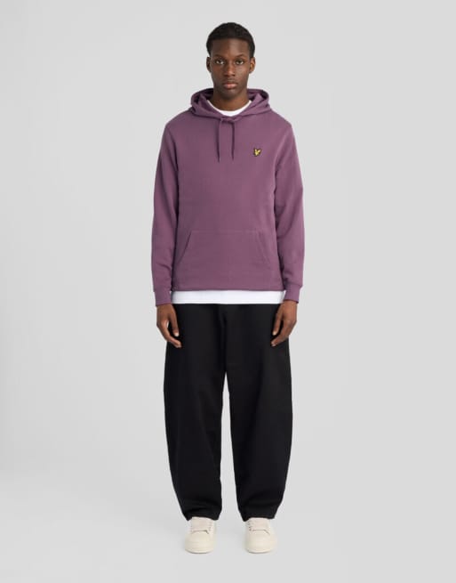 Lyle & Scott Mid layers pullover hoodie in y320 noir plum, 2 of 6