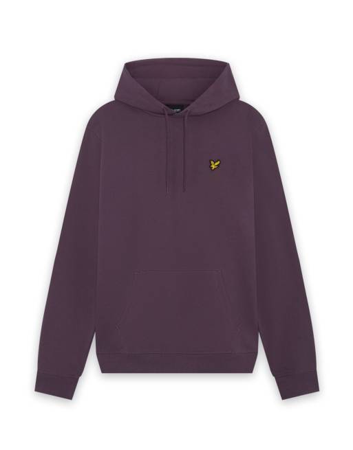 Lyle & Scott Mid layers pullover hoodie in y320 noir plum, 5 of 6