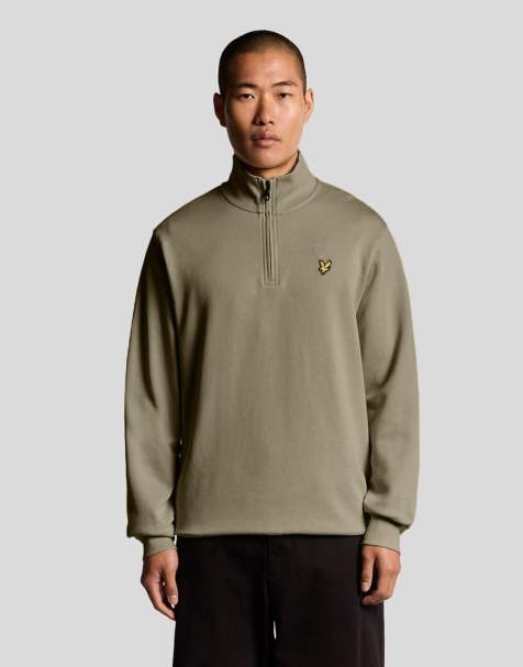 Lyle & Scott Mid layers quarter zip pullover sweatshirt in w837 woolwich - view 1