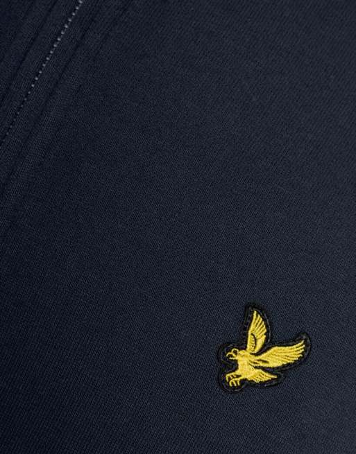 Lyle & Scott Mid layers quarter zip pullover sweatshirt in z271 dark navy, 6 of 6