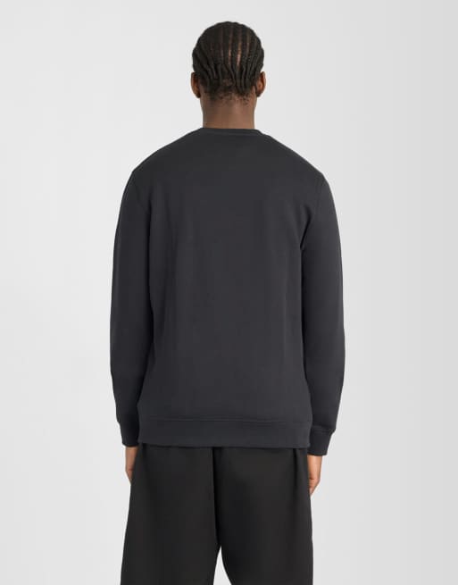 Lyle & Scott Mid layers shield badge crew neck sweatshirt in z865 jet black, 4 of 5