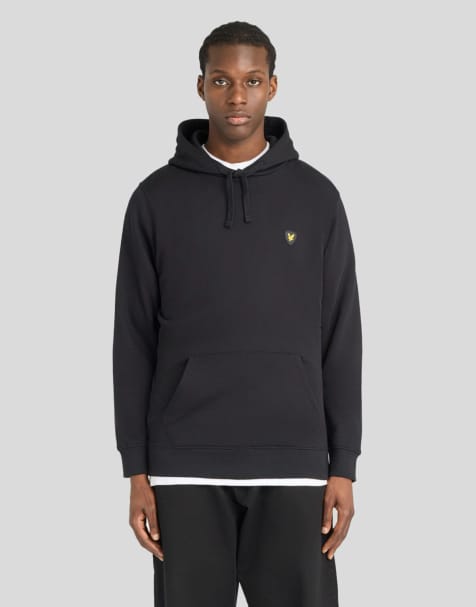 Lyle & Scott Mid layers shield badge pullover hoodie in z865 jet black - view 1