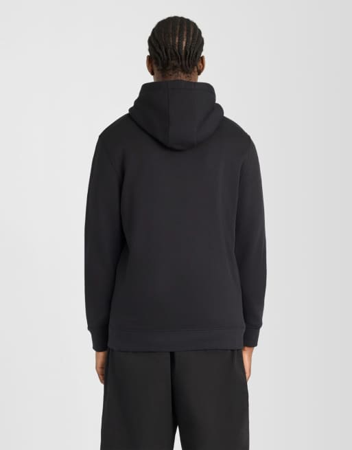 Lyle & Scott Mid layers shield badge pullover hoodie in z865 jet black, 4 of 5