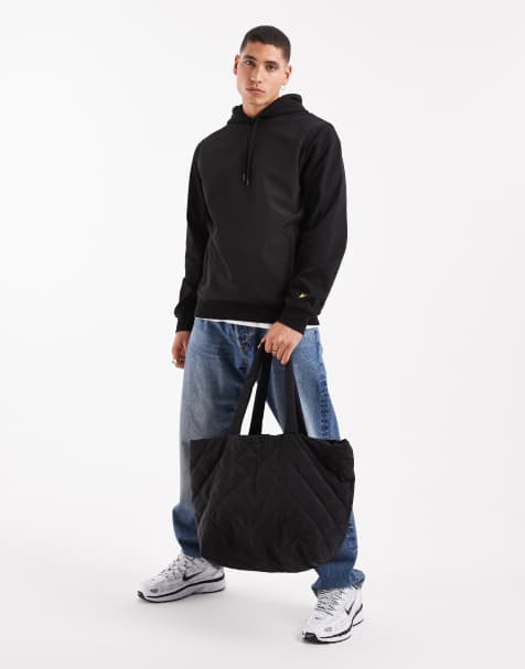 Lyle & Scott Mid layers softshell hybrid pullover hoodie in z865 jet black - view 1