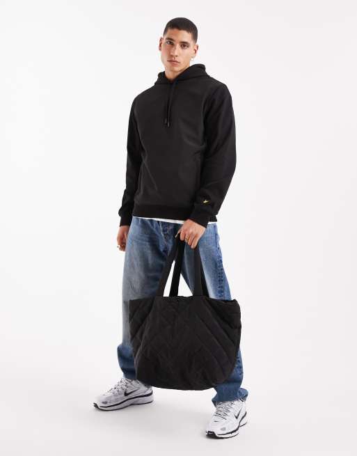 Lyle & Scott Mid layers softshell hybrid pullover hoodie in z865 jet black