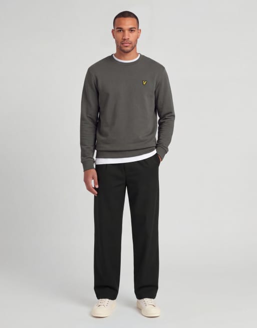 Lyle & Scott Mid layers sports loopback crew neck in y350 mercury grey, 2 of 5