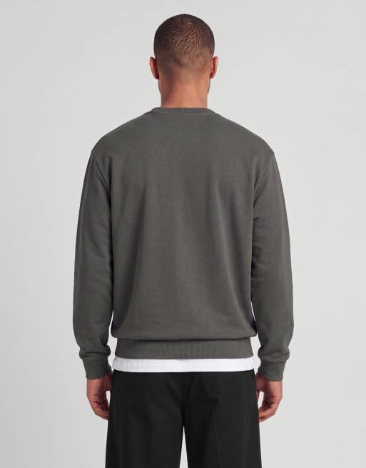 Lyle & Scott Mid layers sports loopback crew neck in y350 mercury grey, 3 of 5