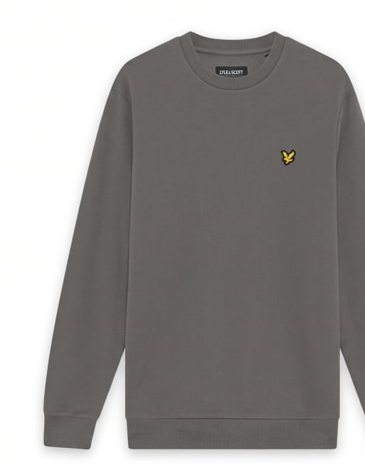 Lyle & Scott Mid layers sports loopback crew neck in y350 mercury grey, 5 of 5