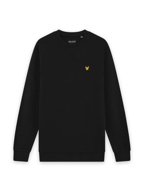 Lyle & Scott Mid layers sports loopback crew neck in z865 jet black - view 1