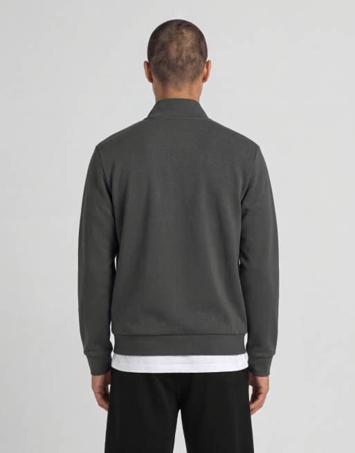 Lyle & Scott Mid layers sports loopback track top in y350 mercury grey, 4 of 6