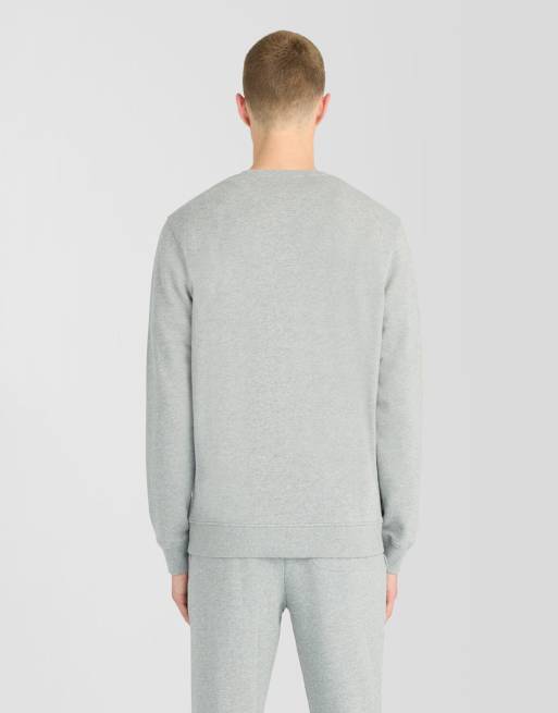 Lyle & Scott Mid Layers sudadera de cuello redondo con águila texturizada en gris medio jaspeado, 4 de 5