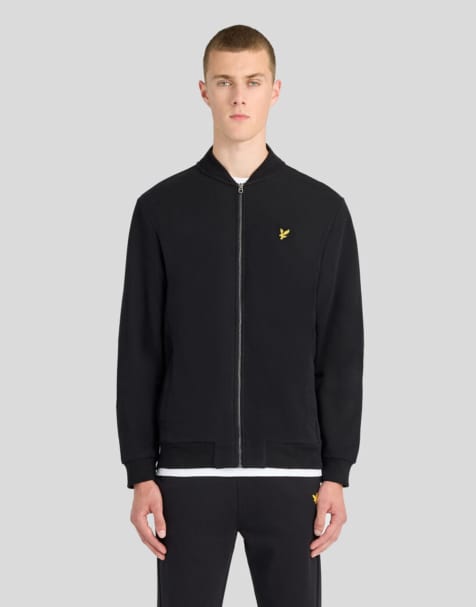Lyle & Scott Mid layers sueded jersey bomber in z865 jet black - view 1