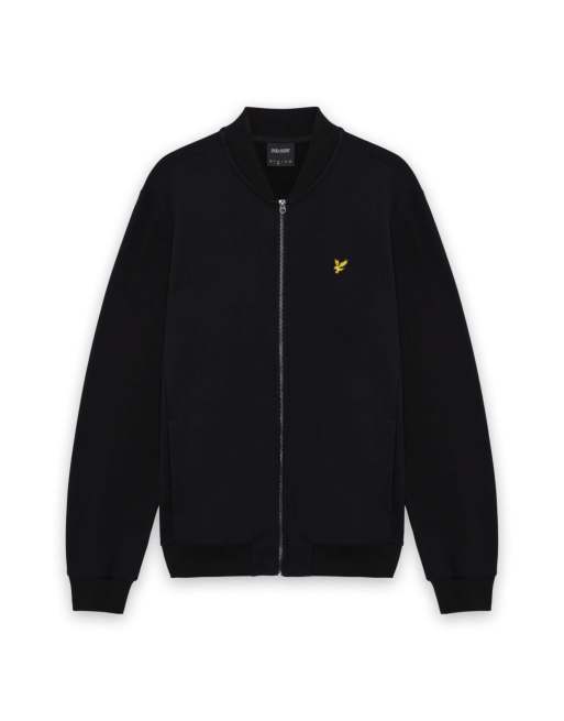 Lyle & Scott Mid layers sueded jersey bomber in z865 jet black, 5 of 6