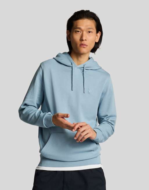 Lyle & Scott Mid layers superfine pullover hoodie in   blueprint  