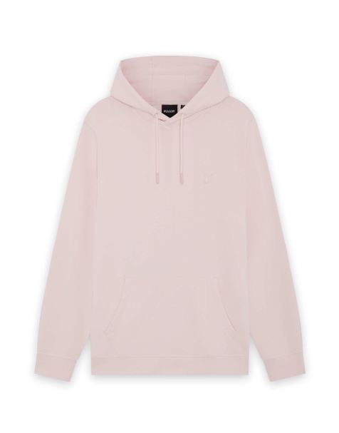 Lyle & Scott Mid layers superfine pullover hoodie in w488 light pink - view 1