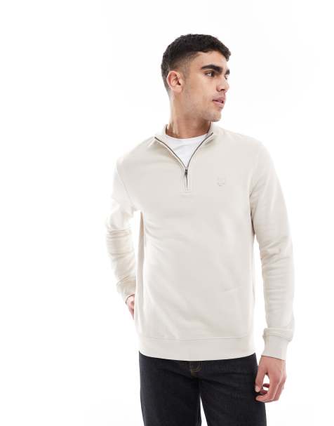 Lyle & Scott Mid layers superfine quarter zip sweatshirt in w870 cove - view 1