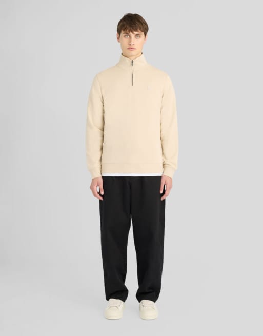 Lyle & Scott Mid layers superfine quarter zip sweatshirt in x685 mask grey, 2 of 6