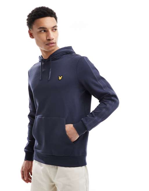 Lyle & Scott Mid layers tape hoodie in x129 graphite