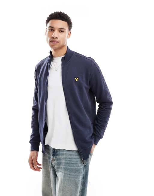 Lyle & Scott Mid layers tape track top in x129 graphite